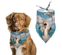 Roaring Cat,Fishes,Ocean Dog Bandana Puppy Cat Scarfs Bibs Washable Triangle Kerchief Pet Gifts