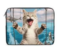 Roaring Cat,Fishes,Ocean Laptop Sleeve Bag Protective Laptop Carrying Case Cover for 10/12/13/15/17 Inch