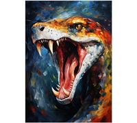 Roaring Cobra Jigsaw Puzzle 300/500/1000 Piece (1000pc (50×75cm))