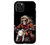 Roaring Down the Road with this Lion on a Motorcycle Case for iPhone 11 Pro