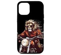 Roaring Down the Road with this Lion on a Motorcycle Case for iPhone 12/12 Pro