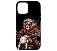 Roaring Down the Road with this Lion on a Motorcycle Case for iPhone 12 mini