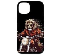 Roaring Down the Road with this Lion on a Motorcycle Case for iPhone 13