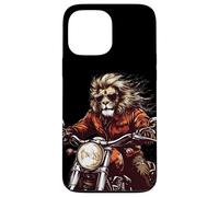 Roaring Down the Road with this Lion on a Motorcycle Case for iPhone 13 Pro Max