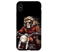 Roaring Down the Road with this Lion on a Motorcycle Case for iPhone XS Max