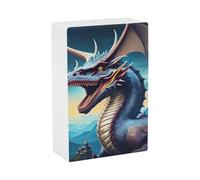 Roaring Dragon Cigarette Case 85mm King Size, Crushproof Plastic Cigarette Box Holder for Men Women Cigar Protective Cover Waterproof Cigarettes Holder 20 Capacity