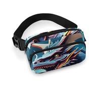 Roaring Dragon Fanny Pack for Women, Personalized Waist Bag with Multi-Pockets for Men, Belt Bag for Travel, Crossbody Bags with Zipper, Adjustable Bum Bags for Running