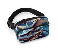 Roaring Dragon Fanny Packs with Zipper, Personalized Waist Bags with Multiple Pockets, Adjustable Sling Bag for Travel, Waterproof Belt Bag, Crossbody Bags