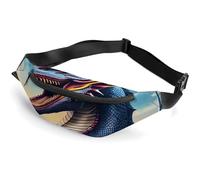 Roaring Dragon Fanny Packs with Zipper, Personalized Waist Bags with Multiple Pockets, Adjustable Sling Bag for Travel, Waterproof Belt Bag, Crossbody Bags for Unisex