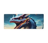 Roaring Dragon Large Mouse Pad with Stitched Edges, Keyboard and Mouse Pad for Gamers,# Office, and Home (31.5" X 11.8").