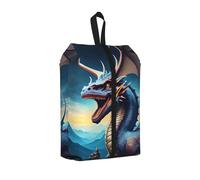 Roaring Dragon Print Shoe Storage Bag, One Size Waterproof Shoe Pouch with Handle, for Gym Travel and Daily Use Organizer