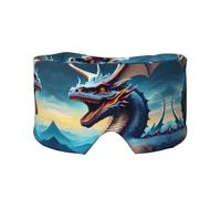 Roaring Dragon Unisex Side Sleeping Headband, Sleeping Eye Mask and Ear Muffs, (26.8 * 4.3 inches), Indoor and Outdoor Travel Yoga Adjustable Comfort Eye and Ear Muffs,