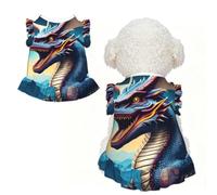 Roaring Dragon XL Pet Apparel for Small Dogs-Cute Summer Outfit for Puppy, Soft Breathable Pet Clothes for Cat