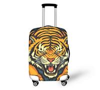 Roaring Fierce Tiger Luggage Cover Travel Suitcase Tiger Oil Painting Protective Cover Protector Baggage Fashion Spandex Protective Cover 18-32 Inch
