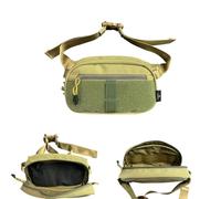 Roaring Fire Ridger Tactical Fanny Pack for men with Two-sides Adjustable Waist Belt, Concealed Carry Zippered Pocket for Hiking, Outdoor, FDE Nylon Version, 9.84 x 6.7 x 3.15 inches, Waist Pack With