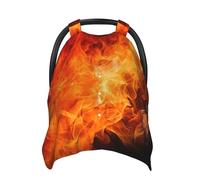 Roaring Flame Baby Car Seat Canopy Cover, Multi Use Breathable Nursing Breastfeeding Covers for Mom Soft Stroller Sun Shade Newborn Shower Gift