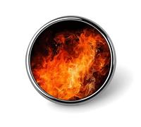 Roaring Flame Button Pin,Design Your Own Personalized Pin Back Button Badges Exquisite Round Badge Travel Brooch Metal Decorative Pins for Hat Clothes Backpack