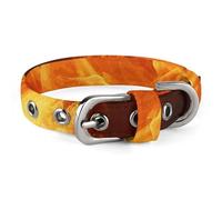 Roaring Flame Dog Collar Adjustable Soft and Comfortable Puppy Collars with Metal Buckle Pet Collar for Small Medium Pet