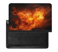 Roaring Flame Passport Holder Passport Wallet Document Organizer Protector PU Leather Card Slot Travel Accessories