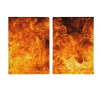 Roaring Flame Passport Holder Slim PU Leather Passports Wallet Portable Passports Protector Passport Cover