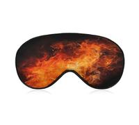 Roaring Flame Sleep Mask for Women Men Soft Breathable Sleep Eye Mask Soft Eye Cover Light Blocking Sleeping Masks Adjustable Blindfold for Travel Home Office Naps & Gifts