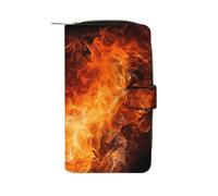 Roaring Flame Wallet Multifunctional Wallets for Men Compact Wallet Purse Passport Bag