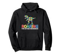 Roaring For Autism Awareness T Rex Dinosaur Boys Toddler Pullover Hoodie