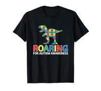 Roaring for Autism Awareness T Rex Dinosaur Boys Toddler T-Shirt