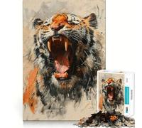 Roaring Fury Hard Jigsaw Puzzle for Adults 1000 Pieces Mind Challenge Toy Gentle Leisure Precise Cut Memorable Gift (38x52cm)
