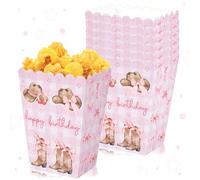 Roaring Good Time 10 PCS Western CowPaper Bags Popcorn Boxes Pink Bow CowBoot Hat Bag Coquette Candy Goodie Treat Bag for Birthday Party Decoration Supplies