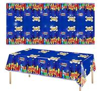 Roaring Good Time 2PCS Superhero Birthday Party Tablecloth Super Hero Party Table Covers Hero Birthday Disposable Party Supplies