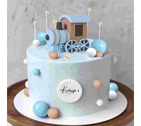 Roaring Good Time Blue Train Cake Decoration Train Cake Topper Train Theme Birthday Decorations Party Accessories Cake Decoration