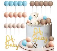 Roaring Good Time Boho Blue Baby Shower Cake Decoration Oh Baby Cake Topper Gender Reveal Cake Toppers Baby Shower Party Supplies Gender Reveal Party Supplies
