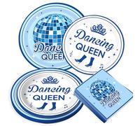 Roaring Good Time Dancing Queen Party Tableware Set Underwater Party Plates Disco Napkins Birthday Decoration Party Favours Disco Dancing Queen Party Supplies