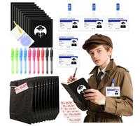 Roaring Good Time Detective Party Favors Birthday Supplies Spy Detective Glasses Ink Pen Glass Pass Card Envelope Sticker Boys Goodie Bag Stuffer Filler Classroom