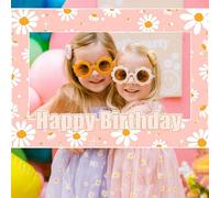 Roaring Good Time Groovy Daisy Hippie Birthday Party Photo Booth Props Frame Groovy Daisy Birthday Party Decoration for 60s 70s Retro Hippie Party Supplies Groovy Party Favors