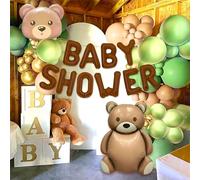 Roaring Good Time Sage Green Baby Shower Decorations Neutral Baby Shower Decor Teddy Bear Baby Shower Decorations Bear Themed Decorations Gender Reveal Baby Shower Party Favors