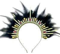 Roaring Good Time Skull Halo Crown Baroque Headband Skull Goddess Tiara Crown Day of Dead Headband for Women Carnival Masquerade Headpiece Costume