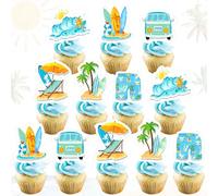 Roaring Good Time Surf Cake Decoration Beach Wave Cake Topper Surfboard Swimming Slippers Lifebuoy Cake Birthday Party Supplies