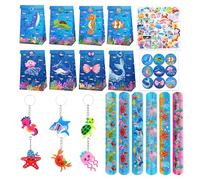 Roaring Good Time Under The Sea Party Bag Fillers DIY Animal Stickers Under The Sea Bags Ocean Sea Animals Party Favours Kids Girls Birthday Party Supplies