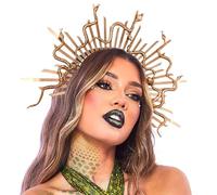 Roaring Good Time Vintage Medusa Headband Medusa Headdress Medusa Crown Of Snakes Corona De Medusa Womens Medusa Costume for Halloween Birthday Photoshoot Props