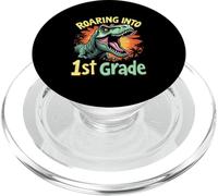 Roaring into 1st Grade Fun Dinosaur T-Rex Roar, School PopSockets PopGrip for MagSafe