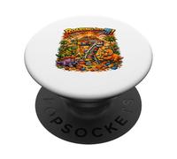 Roaring Into 7 Dinosaur Birthday Party Building Blocks Dino PopSockets Adhesive PopGrip