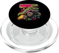 Roaring Into 7 - Dinosaur Monster Truck 7th Birthday Boy PopSockets PopGrip for MagSafe