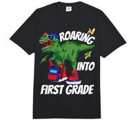Roaring into First Grade Dinosaur T Rex Back to School Boys Comfort Colors Adult Heavyweight T-Shirt