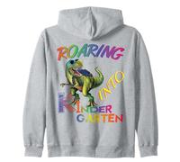 Roaring into Kindergarten Dinosaur Kids Day Back to School Zip Hoodie