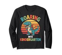 Roaring Into Kindergarten Dinosaur Kids School Long Sleeve T-Shirt
