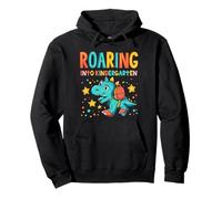 ROARING INTO Kindergarten Dinosaur Pullover Hoodie