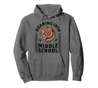 Roaring Into Middle School Boys Tiger First Day of 6th Grade Pullover Hoodie