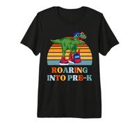 Roaring into Pre-K Dinosaur T-Rex Back to School Kids Boys Premium T-Shirt